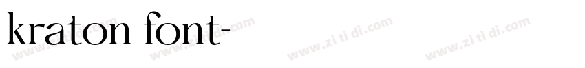 kraton font字体转换